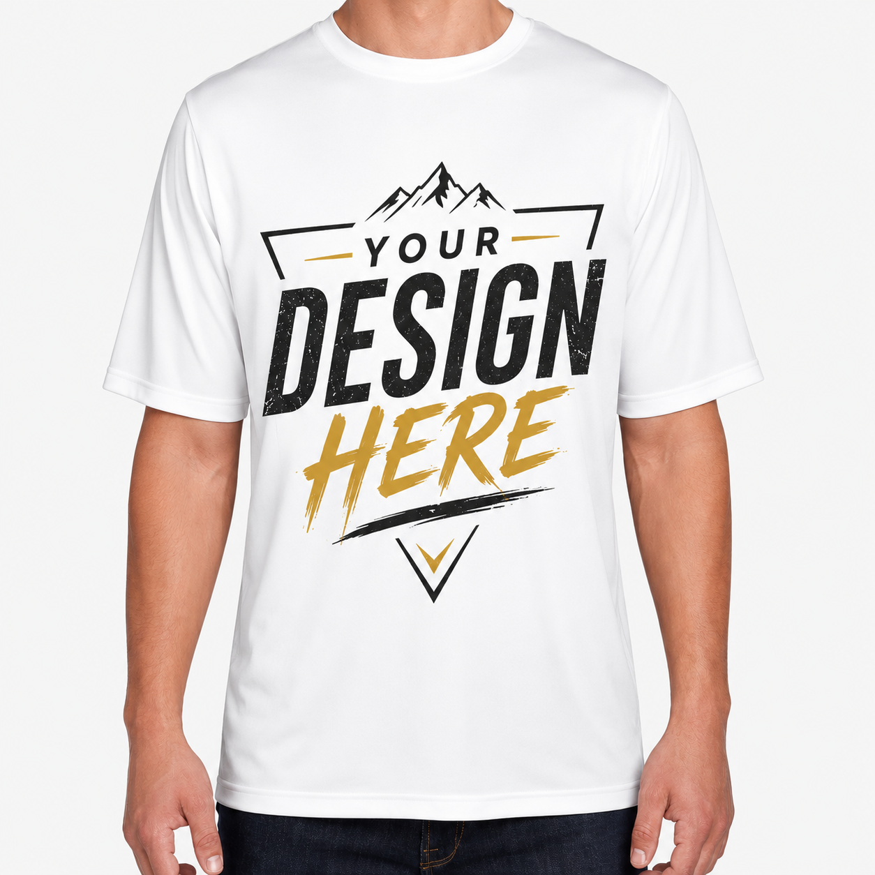 EA Unisex Heavy Cotton T-Shirt Front Design, 100% Cotton, 5.3 oz