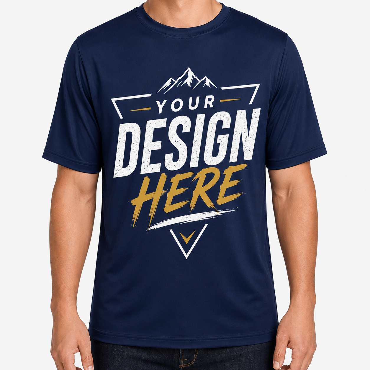 EA Unisex Heavy Cotton T-Shirt Front Design, 100% Cotton, 5.3 oz