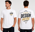 EA Unisex Light Cotton T-Shirt Front & Back Design 4.45 oz