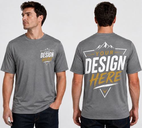 EA Unisex Heavy Cotton T-Shirt Front & Back Design 5.3 oz