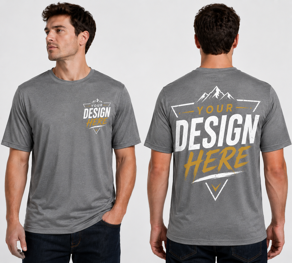 EA Unisex Light Cotton T-Shirt Front & Back Design 4.45 oz