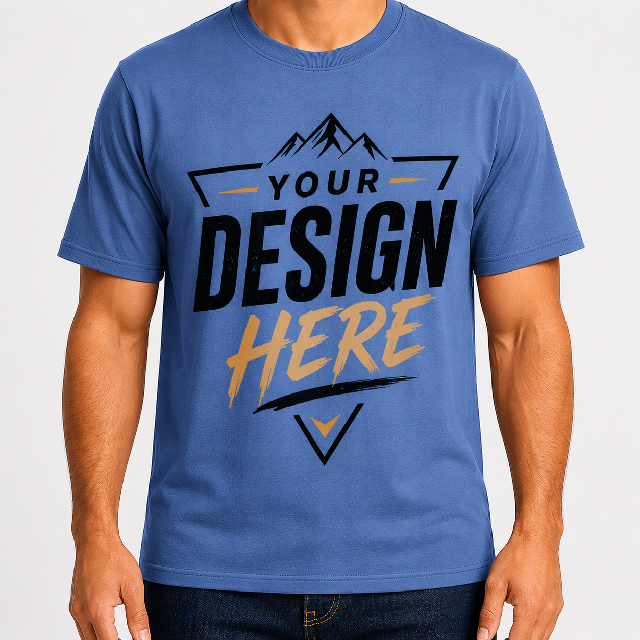 EA Unisex Soft-Style Cotton T-Shirt Front Design, 100% Cotton, 4.5 oz