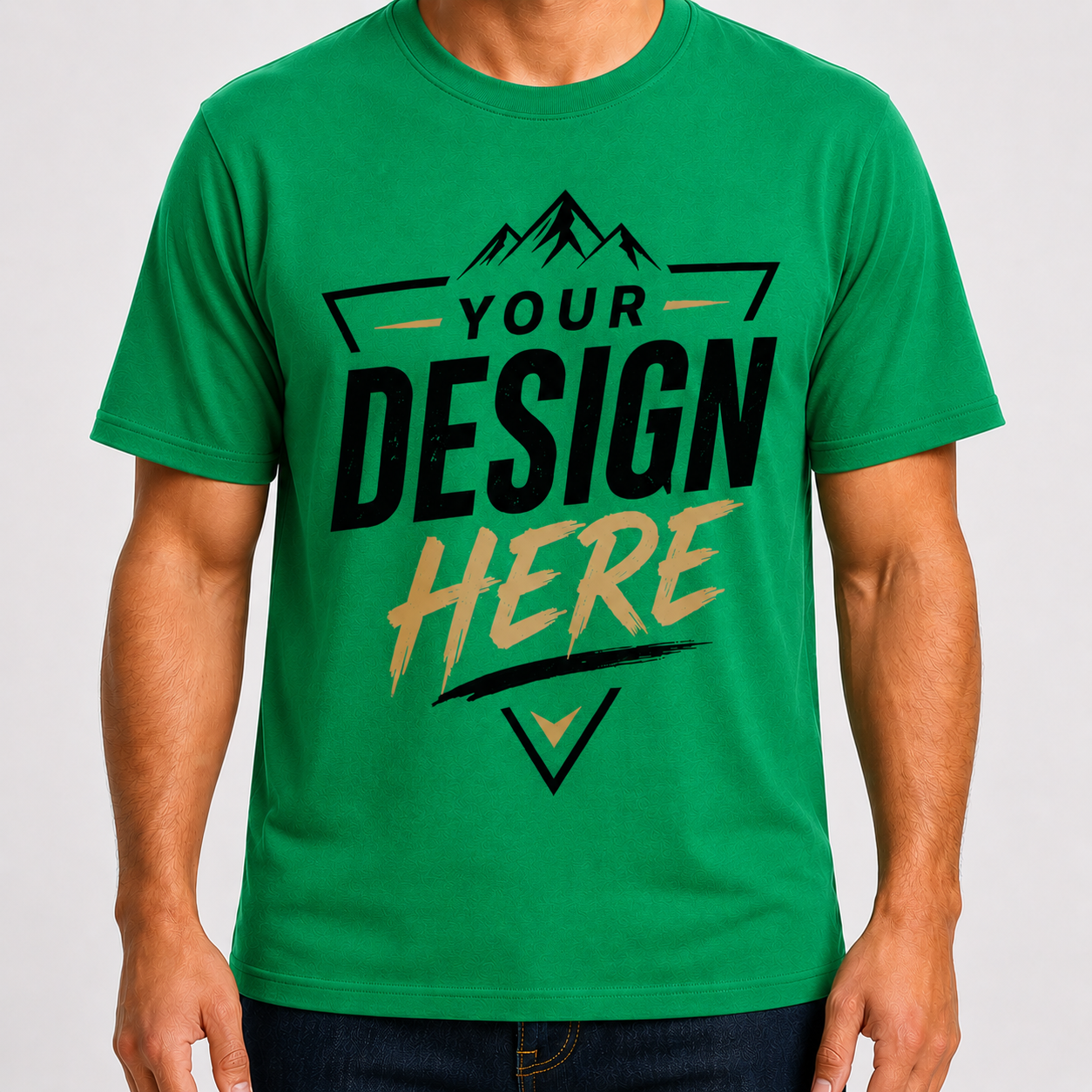 EA Unisex Soft-Style Cotton T-Shirt Front Design, 100% Cotton, 4.5 oz