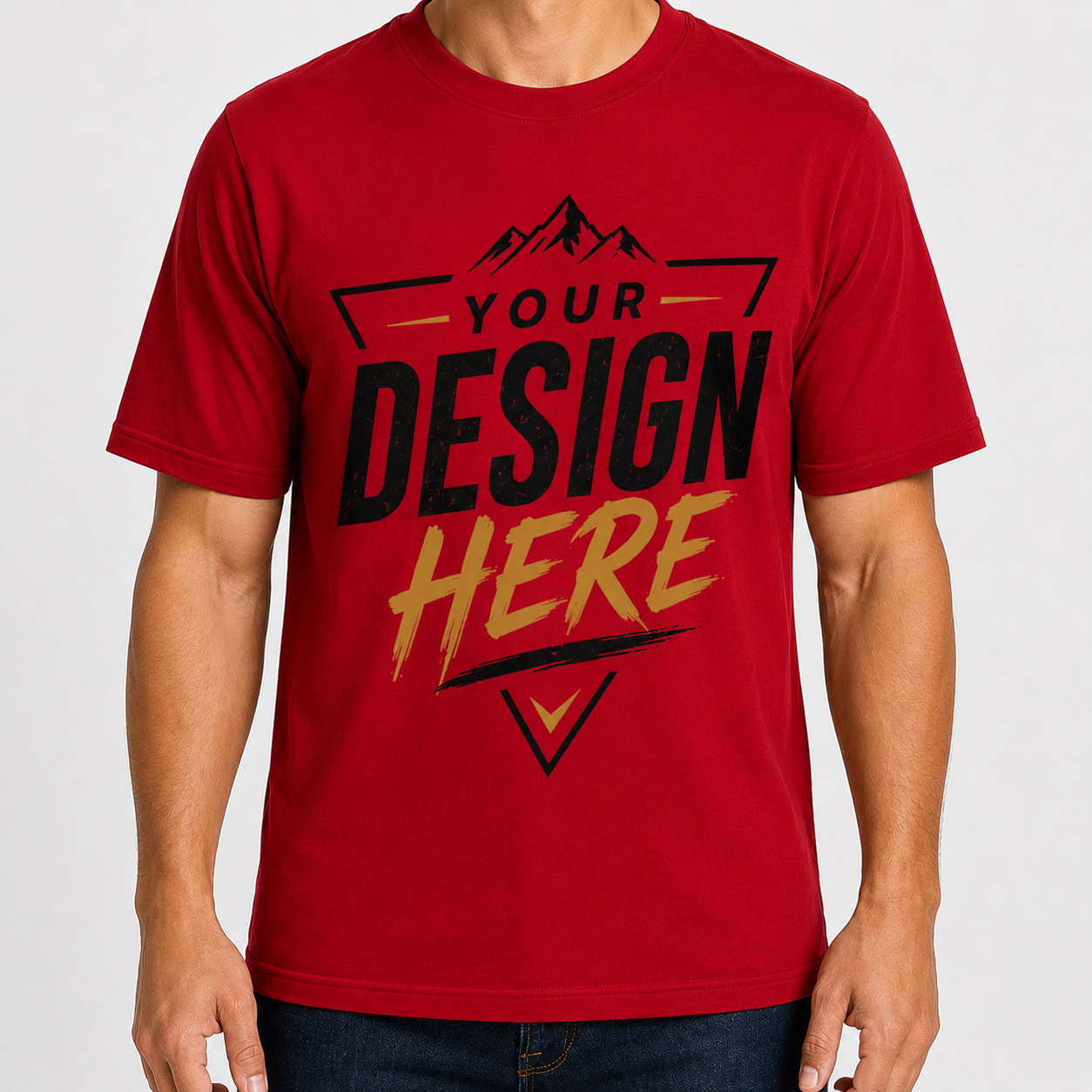 EA Unisex Soft-Style Cotton T-Shirt Front Design, 100% Cotton, 4.5 oz