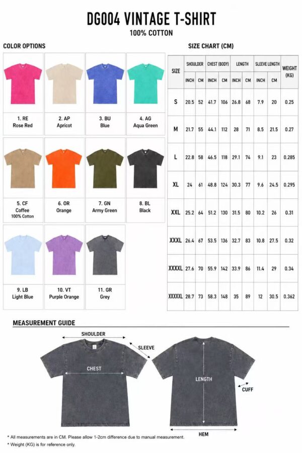 DG004 DigiPrint Vintage Shirt, Acid or Mineral washed, Unisex